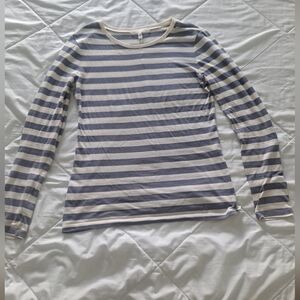 Striped Lavender and White Women's Top